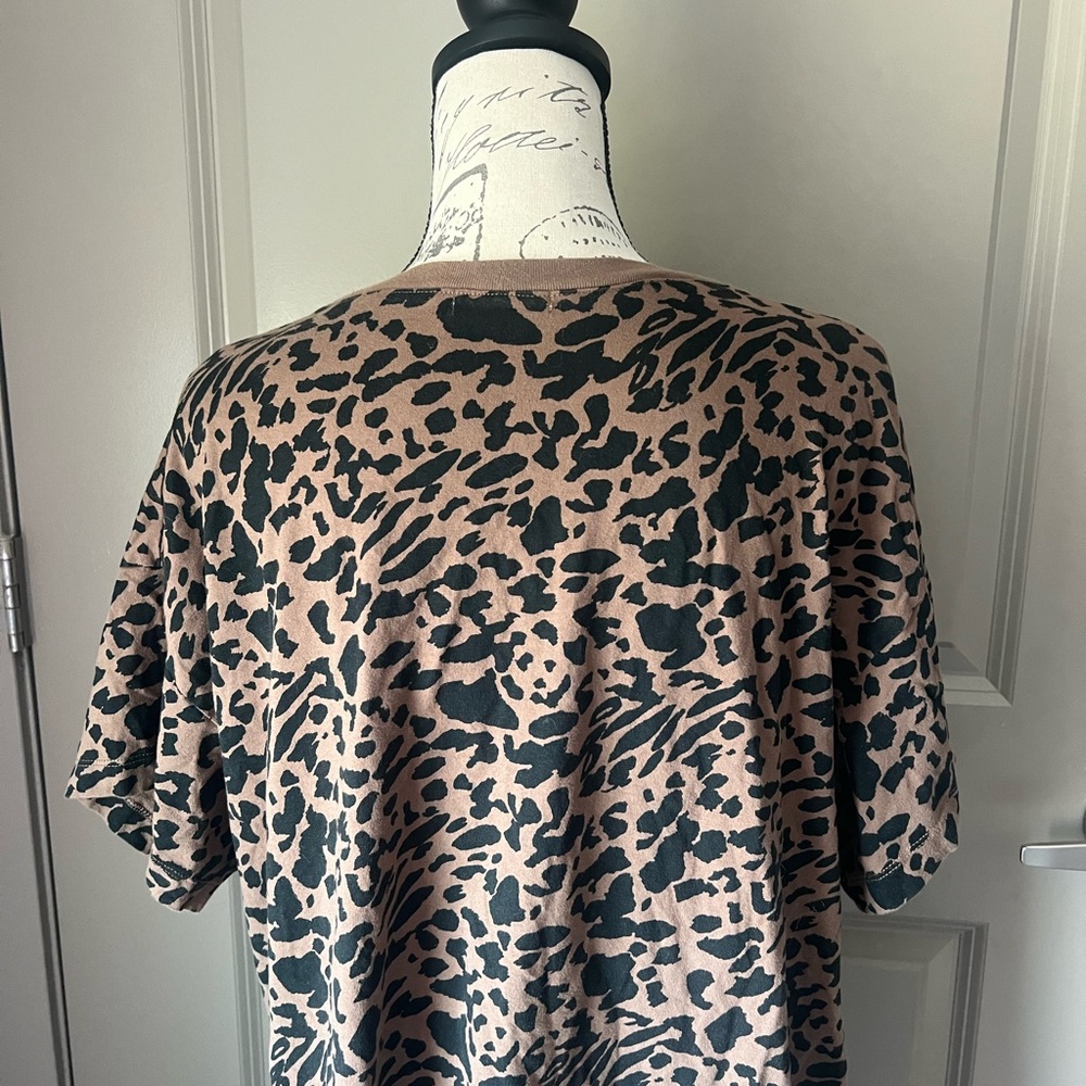 BP. Brown Leopard Print T Shirt Dress - Picture 4 of 7